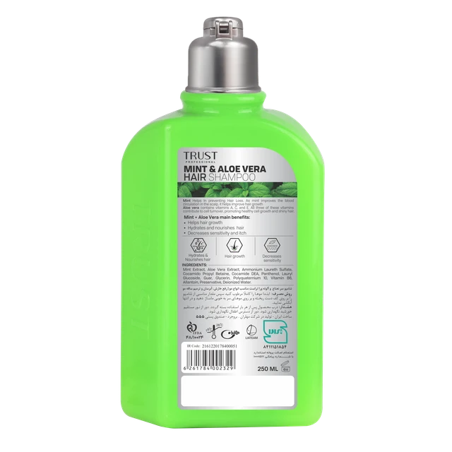 خرید عالی با شامپو سر نعنا و آلئوورا Trust