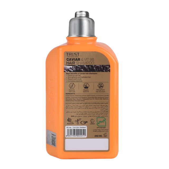 خرید با شامپو سر خاویار و ویتامین trust B6