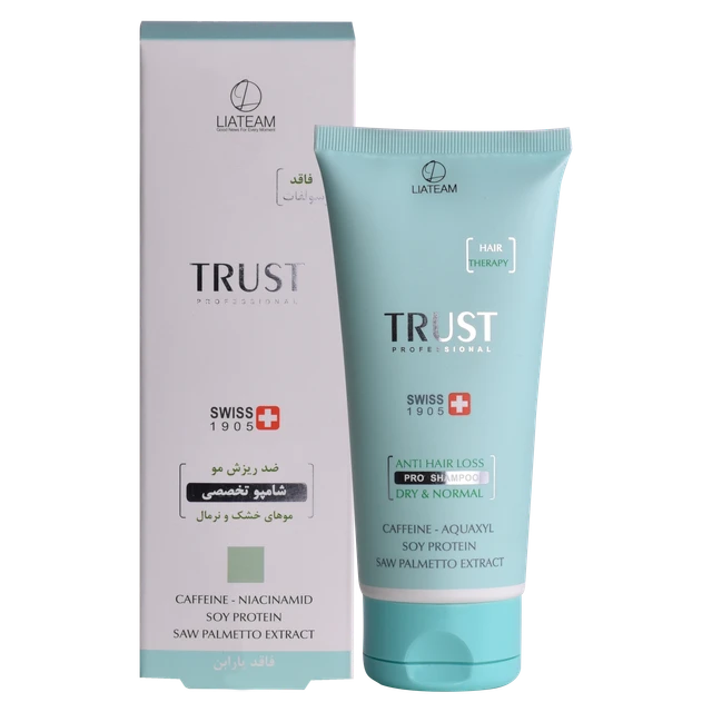 خرید مطمئن با شامپو تخصصی trust ضد ریزش خشک و نرمال