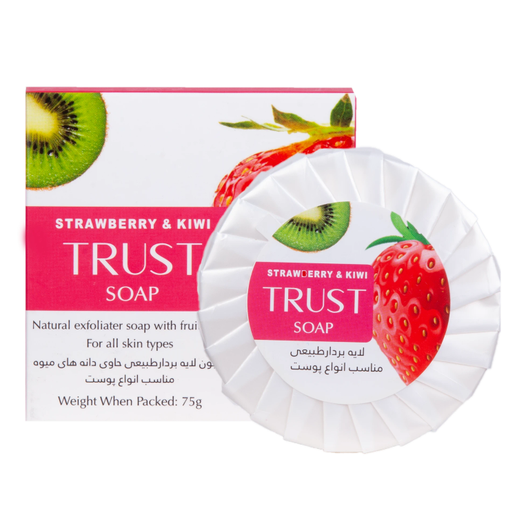 بهترین صابون توت فرنگی و کیوی trust