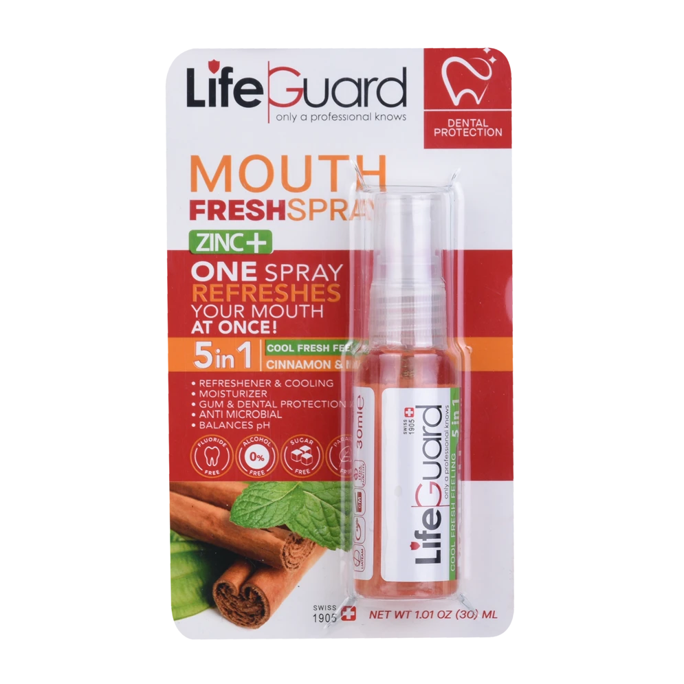 بهترین خوش بو کننده دهان با طمع دارچین و نعناع لایف گارد تراست