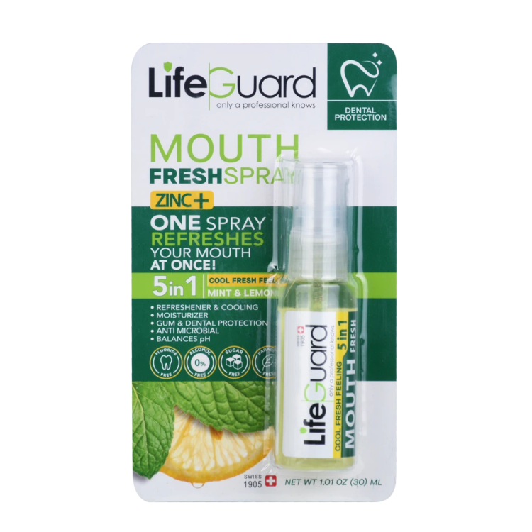 عالیترین خوش بو کننده دهان با طمع نعنا و لیمو لایف گارد trust