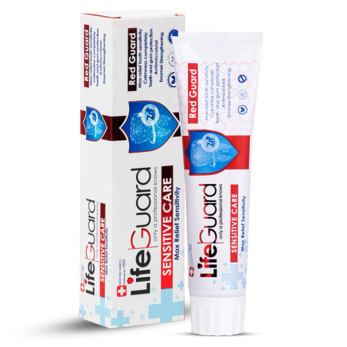 بهترین خمیر دندان حساس red gard برند لایف گارد trust