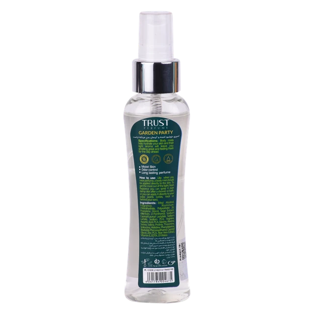 بهترین رایحه با بادی میست trust مدل gardenparty