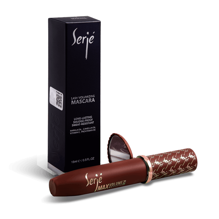 زیبایی و حجم دهی مژه با ریمل قهو ه ای سرژه trust با حجم 15 میل