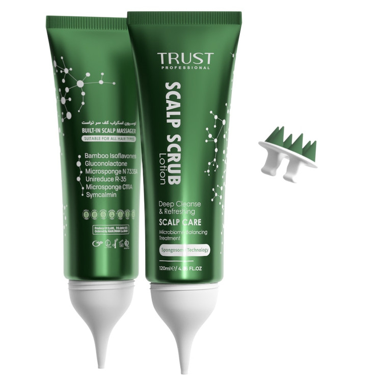 خرید با کیفیت با اسکراب کف سر trust smart با حجم 120 میل