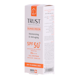 خرید مرغوب و با کیفیت کرم ضد آفتاب پوست خشک تا نرمال با spf50trust با حجم 40میل