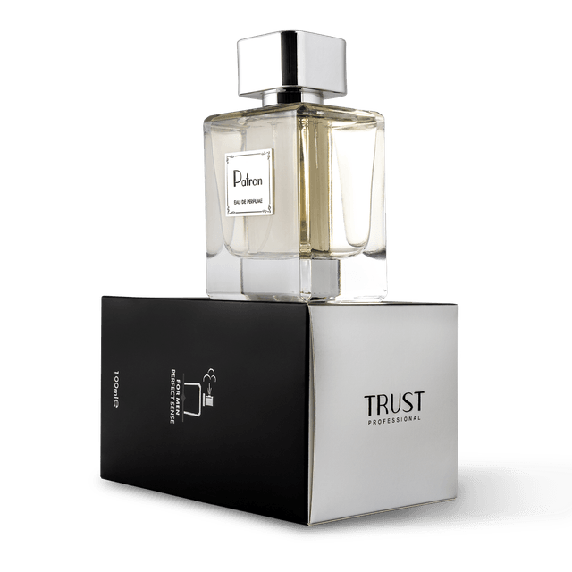 کیفیت و رایحه اصل ادوپرفیوم مردانه trust مدل patronبا حجم 100 میل