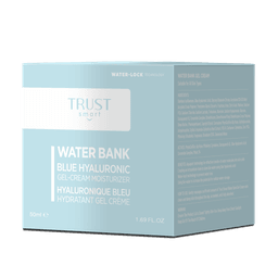 آبرسانی قوی و عمیق پوست با ژل کرم واتر بانک trust smart با حجم 50میل